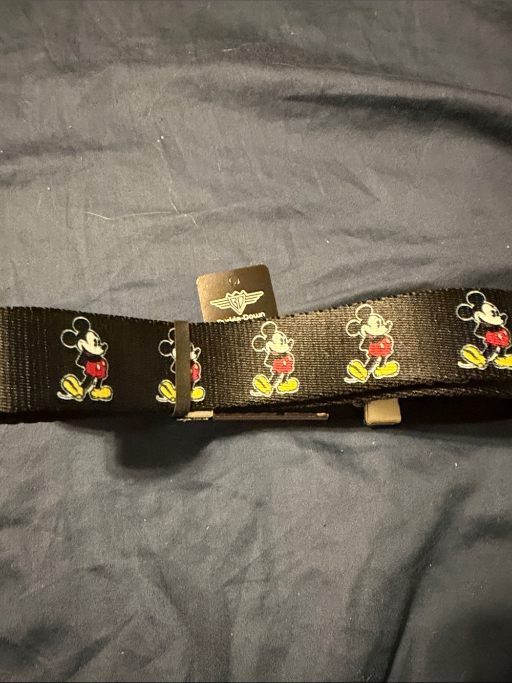 Buckle Down Mickey Mouse Black Web Belt with silverBuckle - Picture 4 of 5